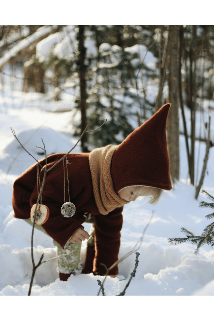 Kleine Shcobbejak - Boiled Wool and Cotton Sherpa - Pixie Jacket - Terracotta - Nature's Wild Child