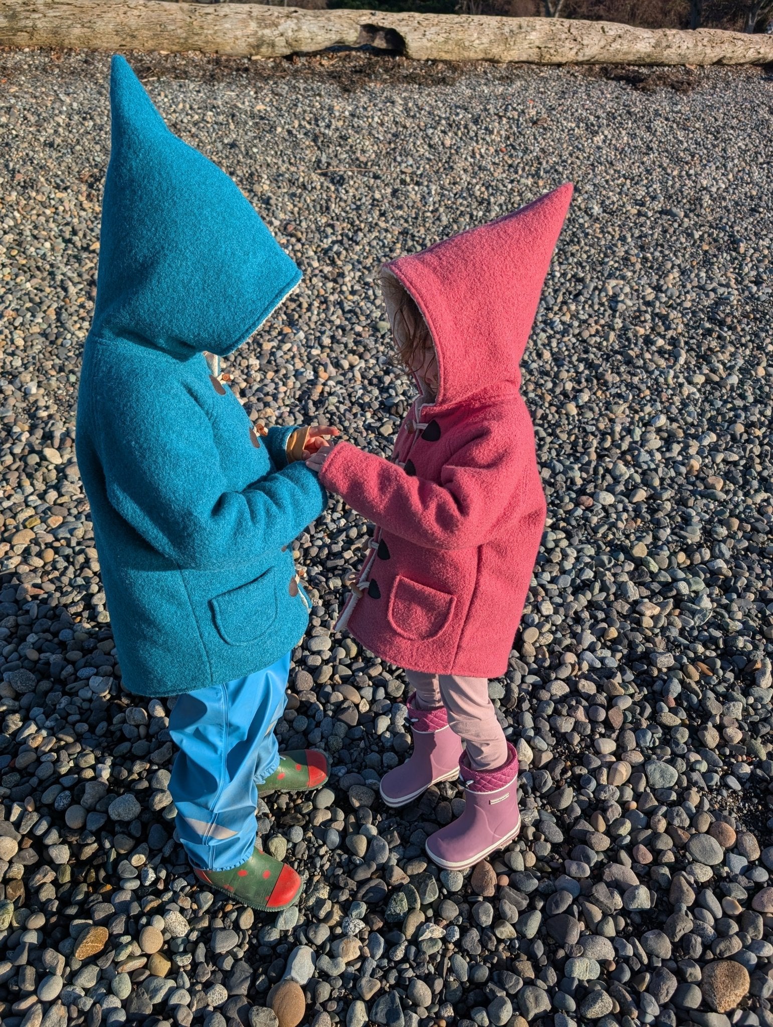 Kleine Shcobbejak - Boiled Wool and Cotton Sherpa - Pixie Jacket - Twilight Teal - Nature's Wild Child