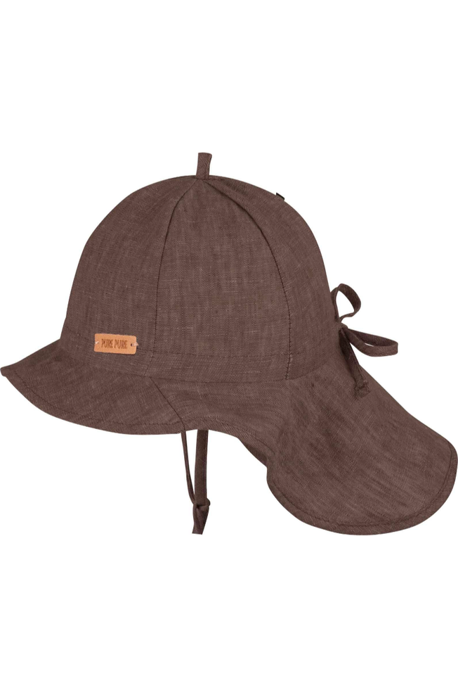 Linen Sun Hat with Neck Protection - Baby and Kids (5 colors) - Nature's Wild Child