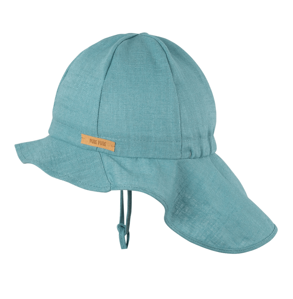 Linen Sun Hat with Neck Protection - Baby and Kids (5 colors) - Nature's Wild Child