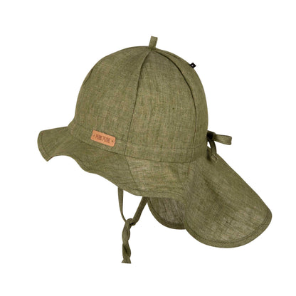 Linen Sun Hat with Neck Protection - Baby and Kids (5 colors) - Nature's Wild Child