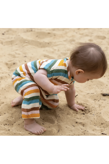 Little Green Radicals - GOTS Organic Toweling Romper - Nature's Wild Child