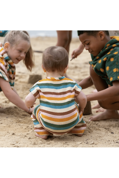 Little Green Radicals - GOTS Organic Toweling Romper - Nature's Wild Child