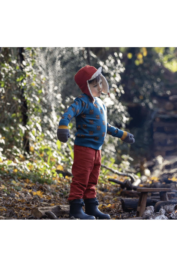 Little Green Radicals - Organic Cotton OWL - Soft Knit Sweater - (6 months - 6 years) - Nature's Wild Child