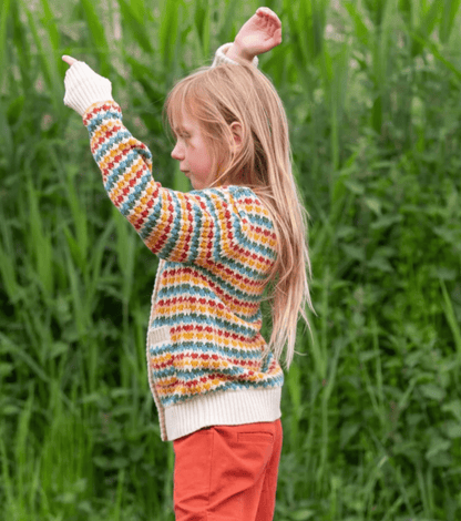 Little Green Radicals - Organic Cotton - Rainbow Cardigan - Nature's Wild Child