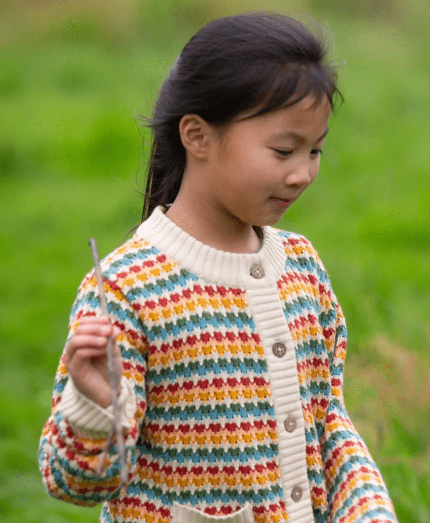 Little Green Radicals - Organic Cotton - Rainbow Cardigan - Nature's Wild Child