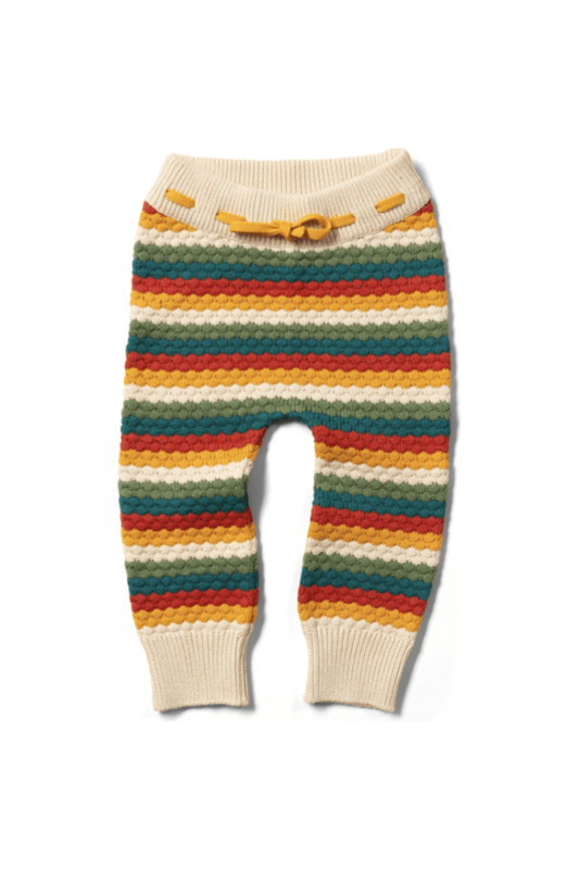 Little Green Radicals - Organic Cotton Rainbow - Soft Knit Joggers - (Newborn - 6 years) - Nature's Wild Child