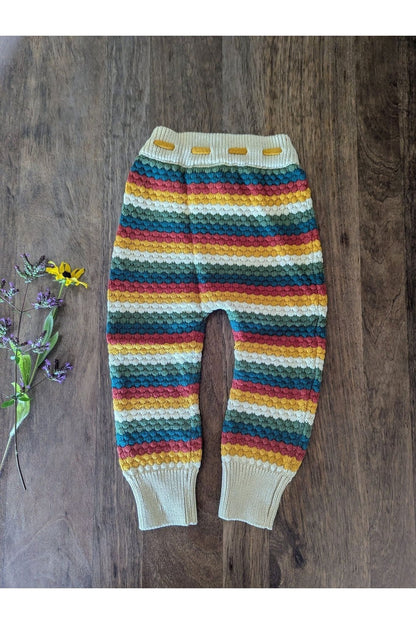 Little Green Radicals - Organic Cotton Rainbow - Soft Knit Joggers - (Newborn - 6 years) - Nature's Wild Child