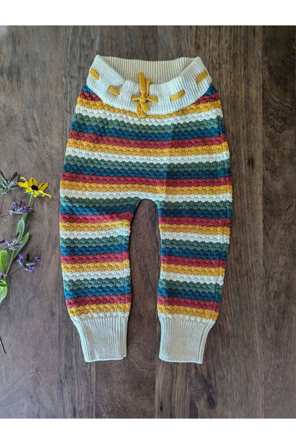 Little Green Radicals - Organic Cotton Rainbow - Soft Knit Joggers - (Newborn - 6 years) - Nature's Wild Child