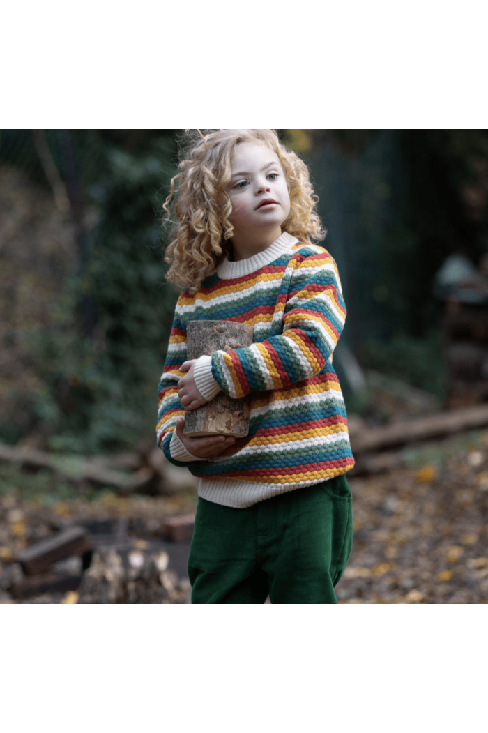 Little Green Radicals - Organic Cotton Rainbow - Soft Knit Sweater - (6 months - 7 years) - Nature's Wild Child