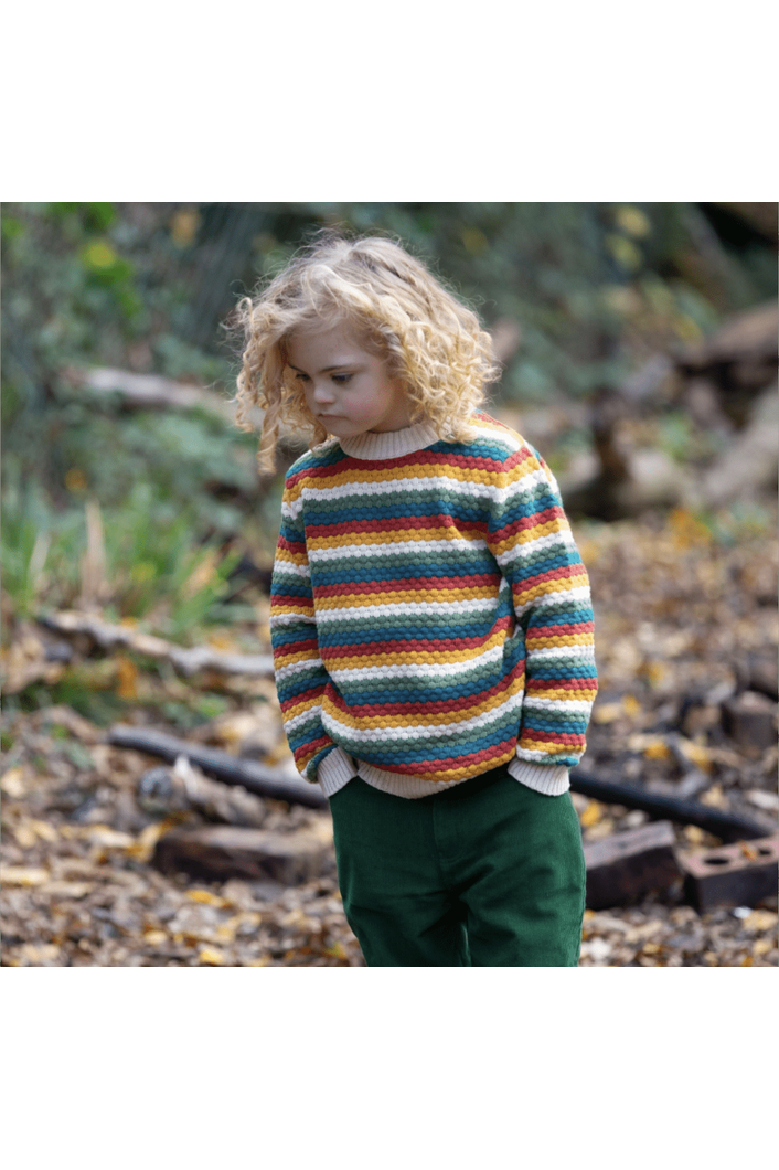 Little Green Radicals - Organic Cotton Rainbow - Soft Knit Sweater - (6 months - 7 years) - Nature's Wild Child