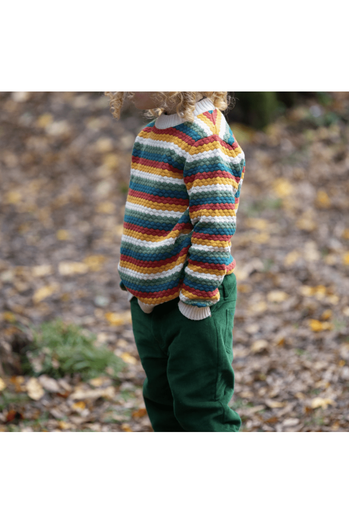 Little Green Radicals - Organic Cotton Rainbow - Soft Knit Sweater - (6 months - 7 years) - Nature's Wild Child