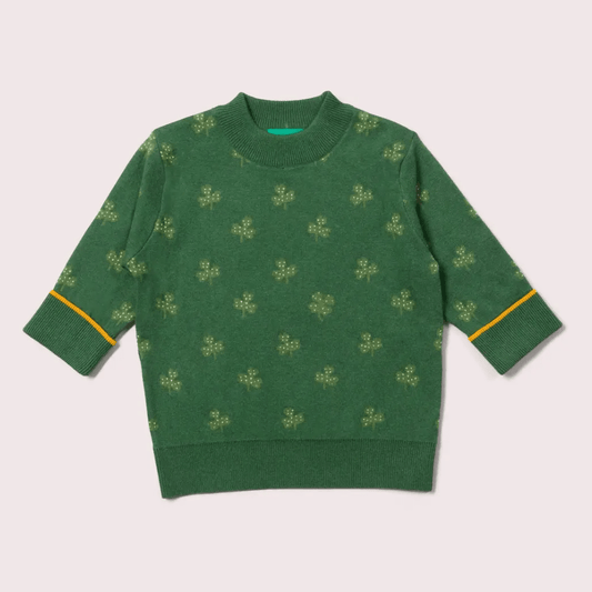 Little Green Radicals - Organic Cotton Secret Clover - Soft Knit Sweater - Nature's Wild Child