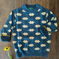 Little Green Radicals - Organic Cotton Teal Clouds - Soft Knit Sweater - Toddler to Kids - Nature's Wild Child