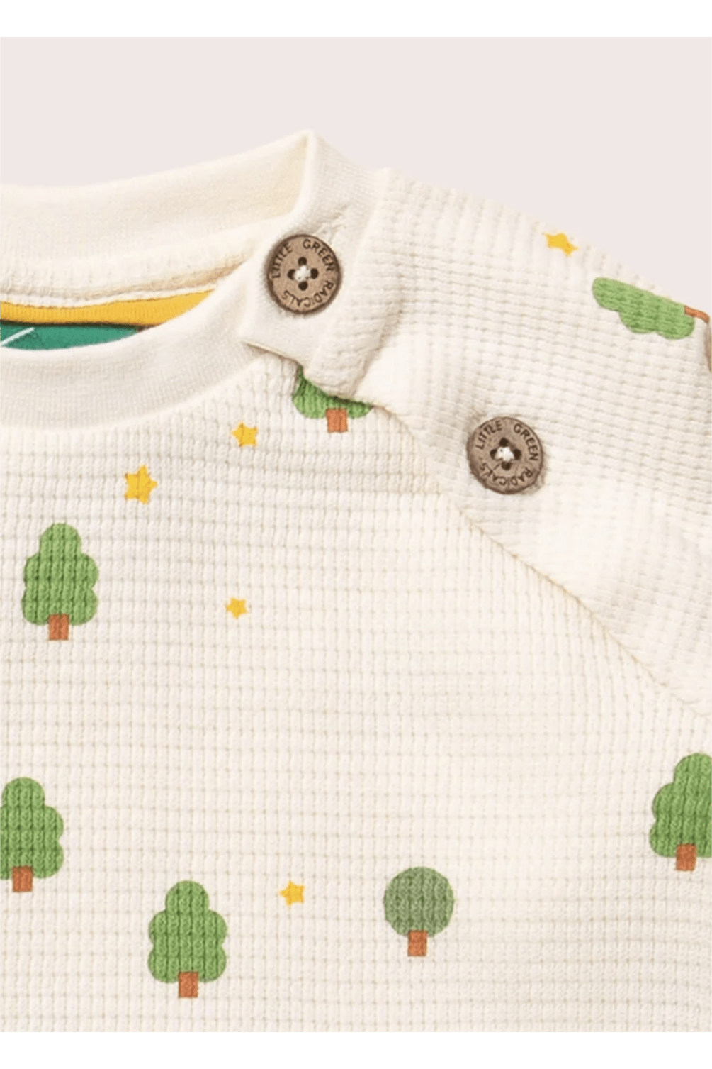 Little Green Radicals - Organic Cotton Waffle Long Sleeve - Trees and Stars - Nature's Wild Child