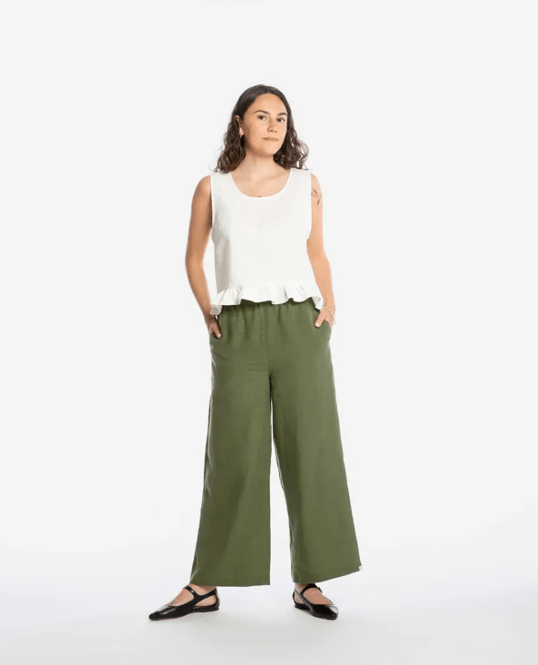 Matona - European Linen Culottes Summer Pants - Women's (2 Colors) - Nature's Wild Child