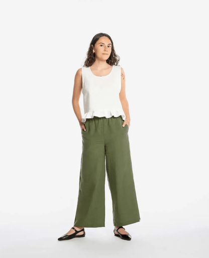 Matona - European Linen Culottes Summer Pants - Women's (2 Colors) - Nature's Wild Child