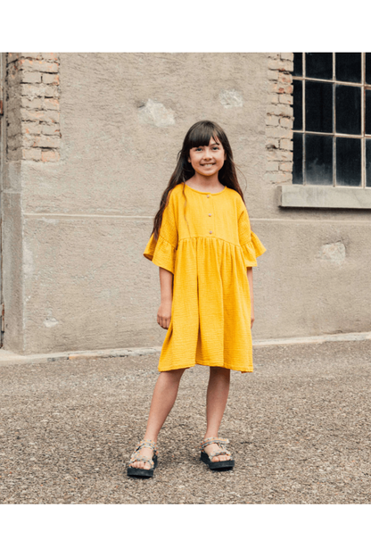 Matona - Organic Cotton Muslin Volant Dress - Toddlers Kids - Nature's Wild Child