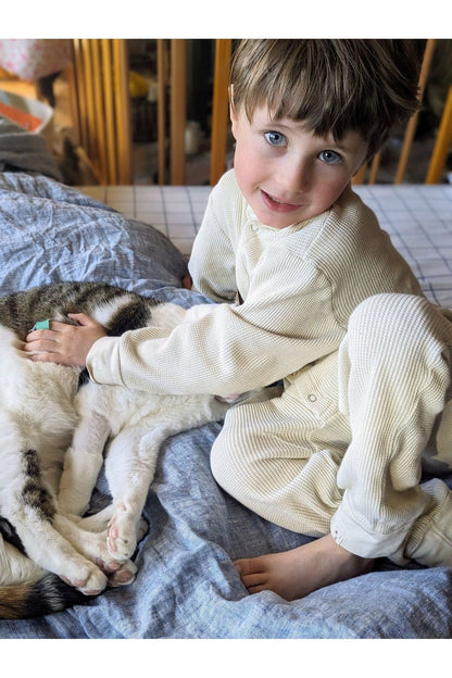 Matona - Organic Cotton - Waffle Pajamas (Babies to Kids) - Nature's Wild Child