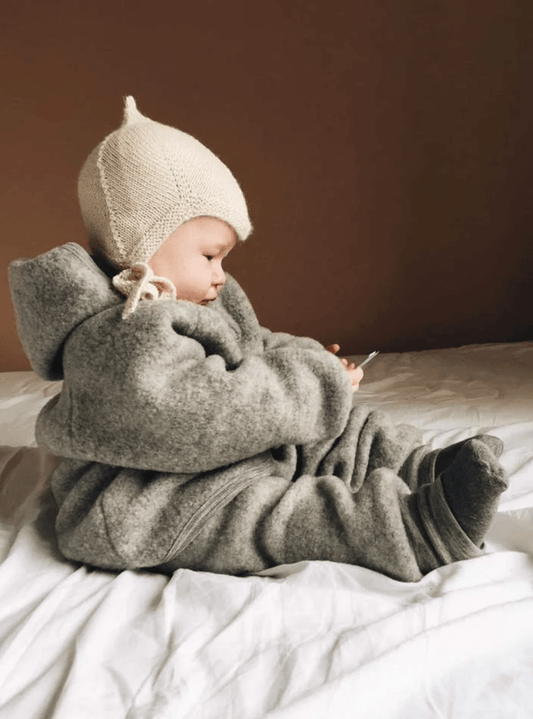 New Color! My Alpaca Copenhagen - Baby Alpaca Pilot Cap - Baby Bonnet - Nature's Wild Child