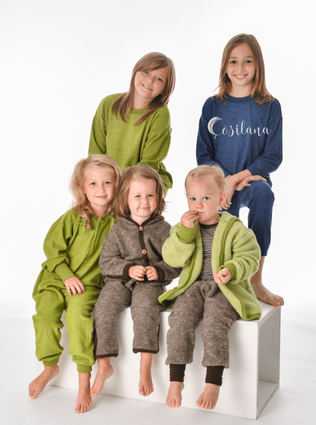 NEW Colors! Cosilana - Organic Wool Wool Terry Pajamas (12 months - 12 years) - Nature's Wild Child