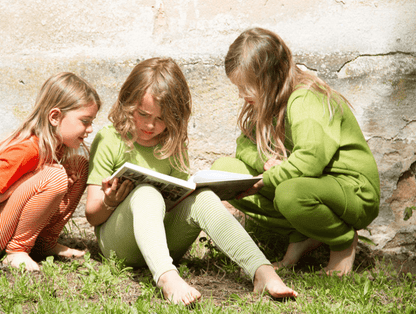 NEW Colors! Cosilana - Organic Wool Wool Terry Pajamas (12 months - 12 years) - Nature's Wild Child