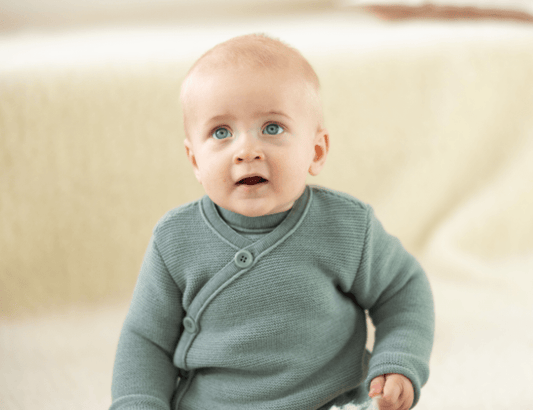 NEW Colors! Disana - Organic Merino Button - Up Baby Sweater - Nature's Wild Child
