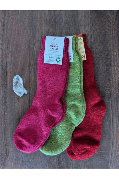 New Colors! Hirsch Natur - Organic Wool Terry Socks - Baby & Kids - Nature's Wild Child