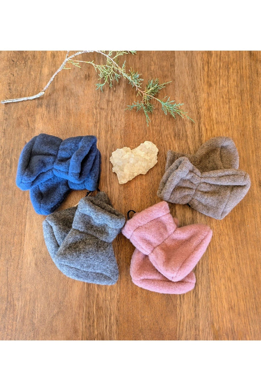 New Colors! Pure Pure - Organic Wool Fleece Baby Booties - Nature's Wild Child