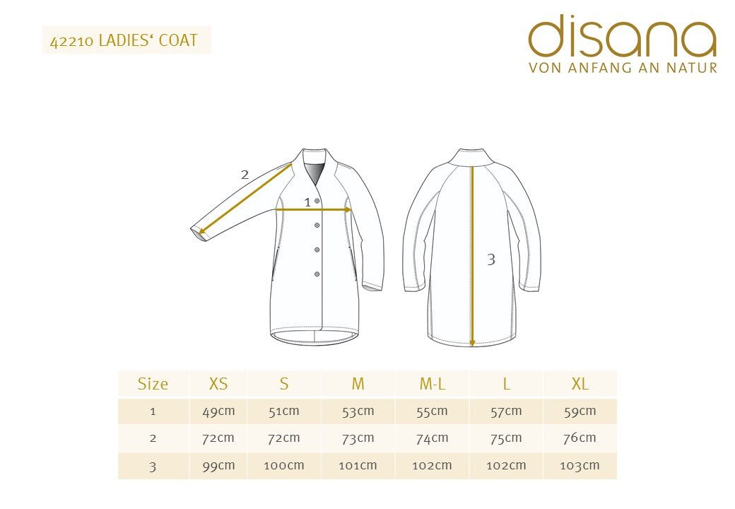 NEW! Disana Ladies's Coat - Organic Merino Wool - Nature's Wild Child