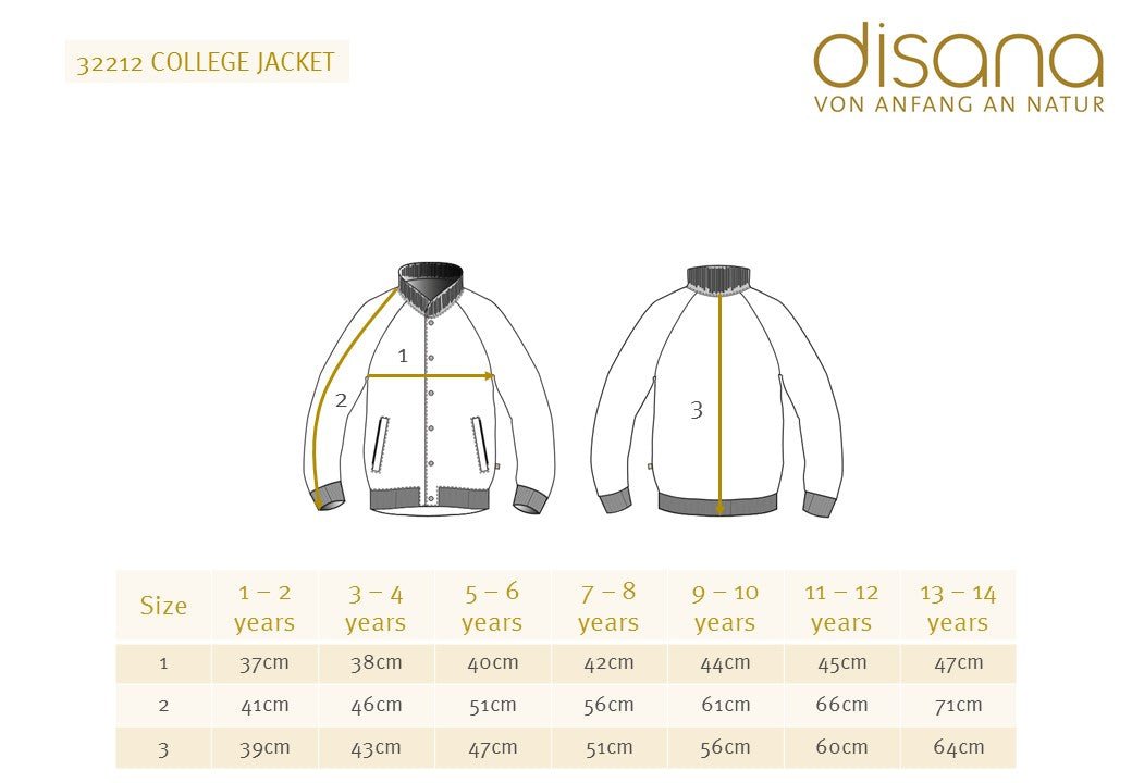 NEW! Disana Organic Boiled Wool - Kids College Bomber Jacket - Nature's Wild Child