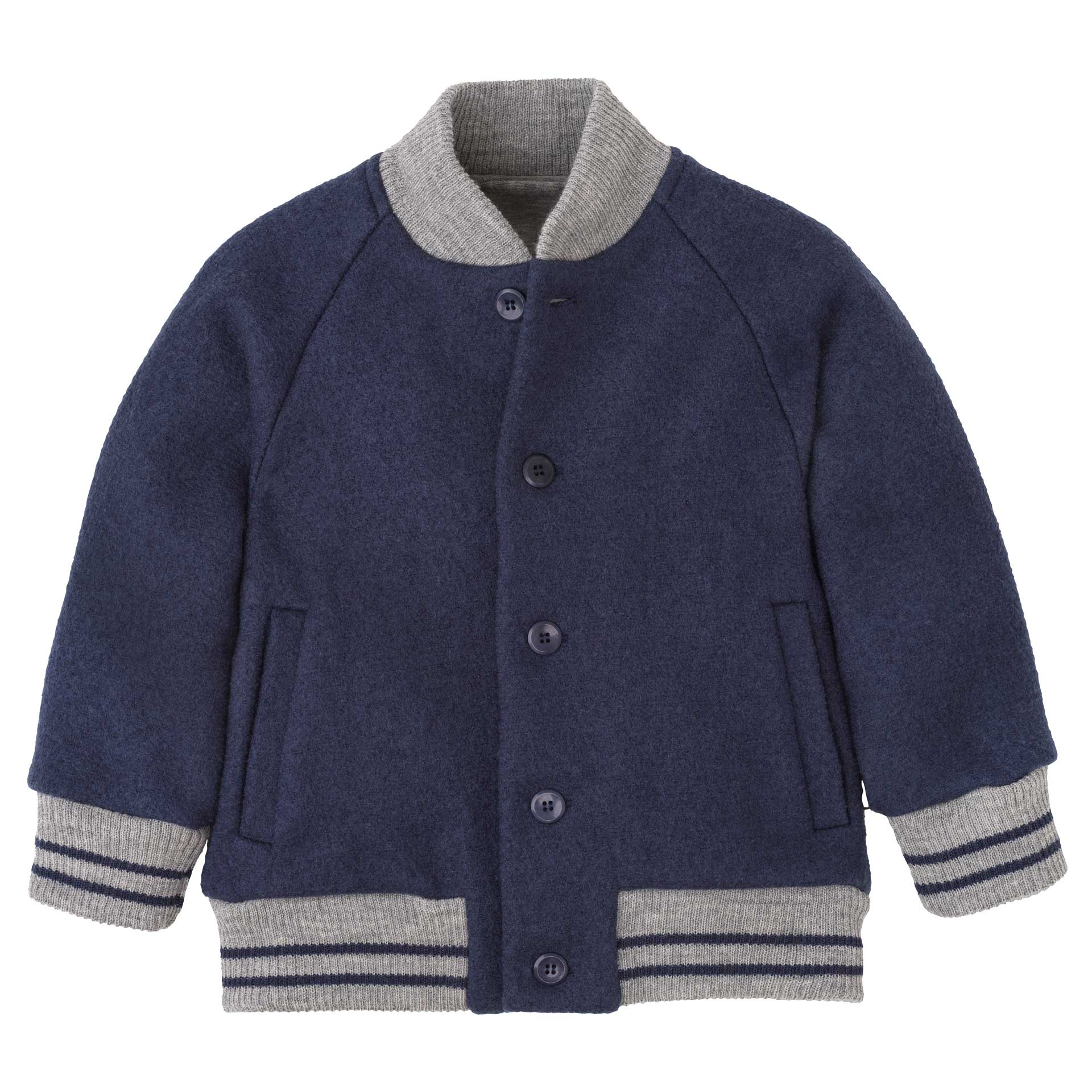 NEW! Disana Organic Boiled Wool - Kids College Bomber Jacket - Nature's Wild Child