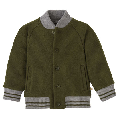 NEW! Disana Organic Boiled Wool - Kids College Bomber Jacket - Nature's Wild Child