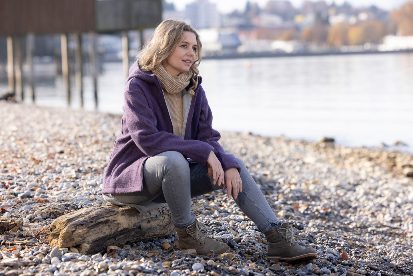 NEW! Disana Women's Sporty Jacket - Organic Merino Wool with Hood - Nature's Wild Child