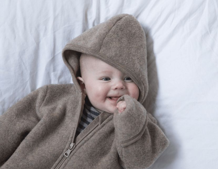 NEW! Engel - Organic Merino Wool Fleece Zip Bunting - Nature's Wild Child