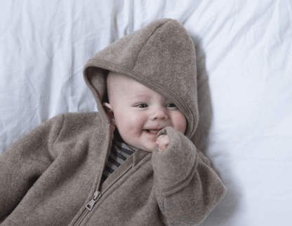 NEW! Engel - Organic Merino Wool Fleece Zip Bunting - Nature's Wild Child