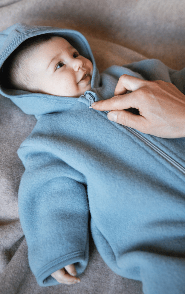 NEW! Engel - Organic Merino Wool Fleece Zip Bunting - Nature's Wild Child