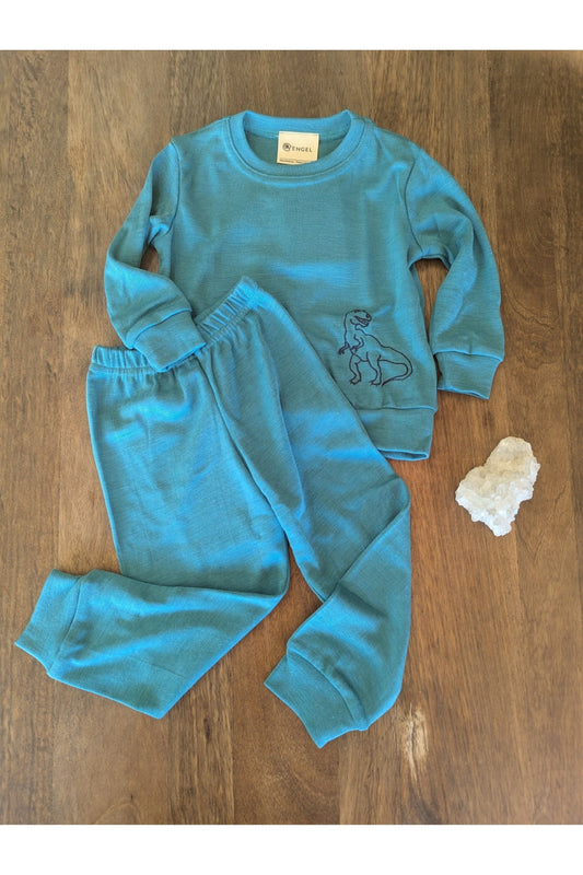 NEW! Engel - Organic Merino Wool Silk - Kids Pajamas - Dinosaur (1 - 8 years) - Nature's Wild Child