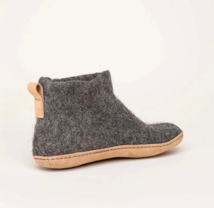 NEW! Magic Felt - Rare Wool Slippers - Boiled Wool & Leather Bootie - Nature's Wild Child