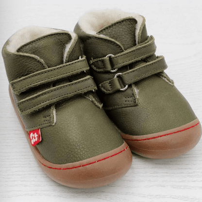NEW! Pololo - Nino - Organic Wool Lined - Leather Vecro - Baby & Toddler Shoes - Nature's Wild Child