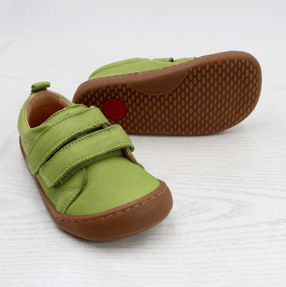 NEW! Pololo - Vegetable Tanned Leather - Barefoot Velcro Shoe - Baby & Kids (4 colors) - Nature's Wild Child