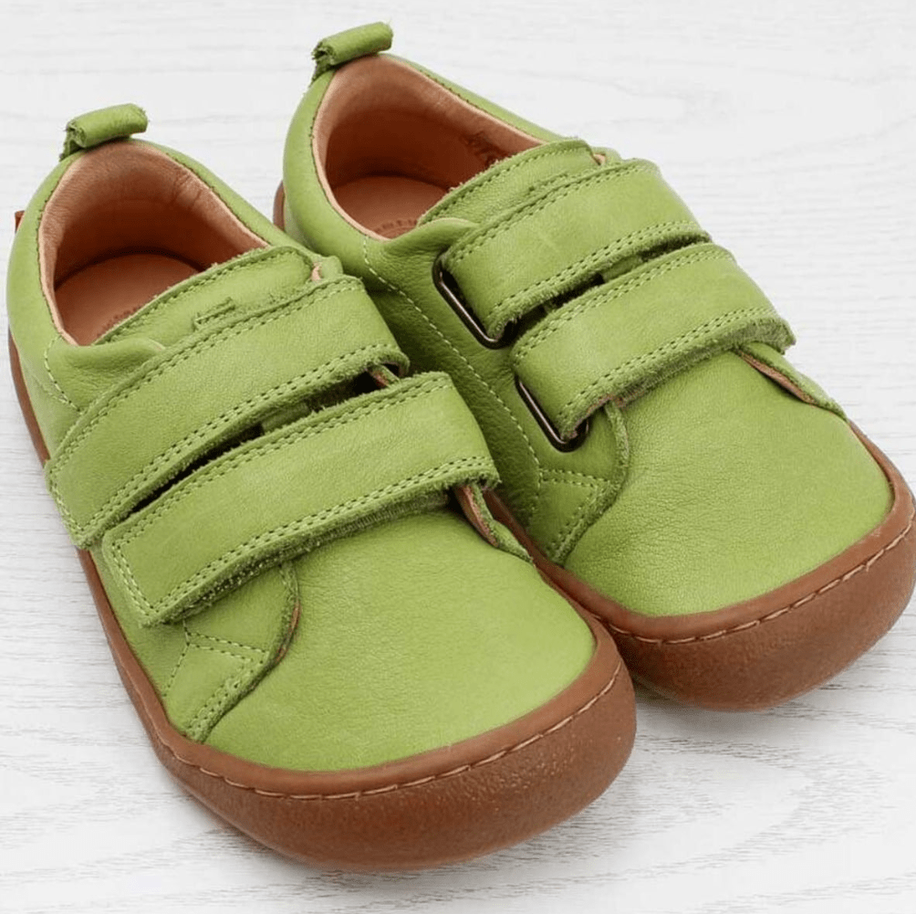 NEW! Pololo - Vegetable Tanned Leather - Barefoot Velcro Shoe - Baby & Kids (4 colors) - Nature's Wild Child