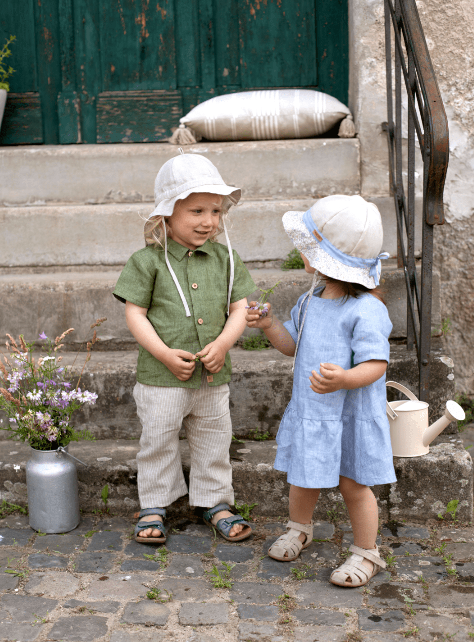 NEW! Pure Pure - European Linen Kids Pant - Stripes (3 colors) - Nature's Wild Child