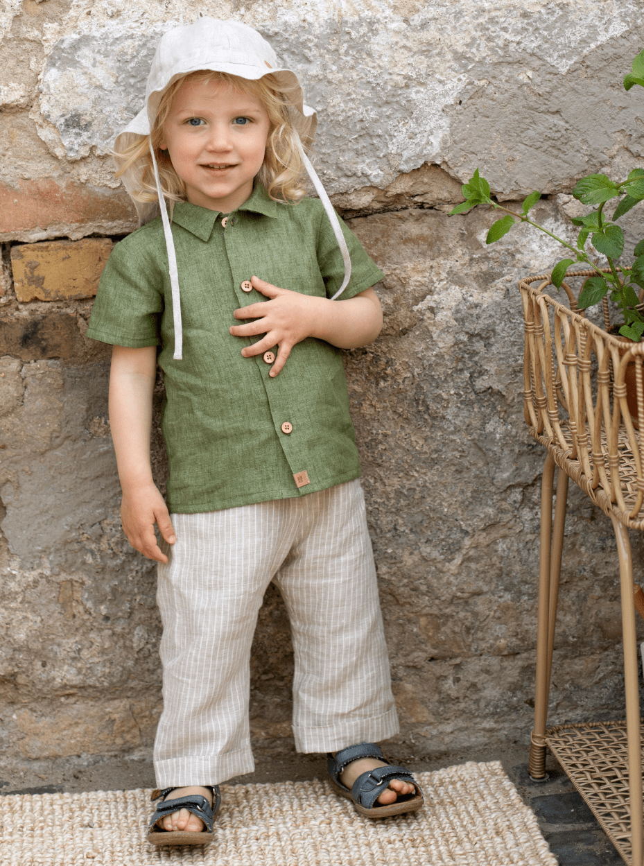 NEW! Pure Pure - European Linen Kids Pant - Stripes (3 colors) - Nature's Wild Child
