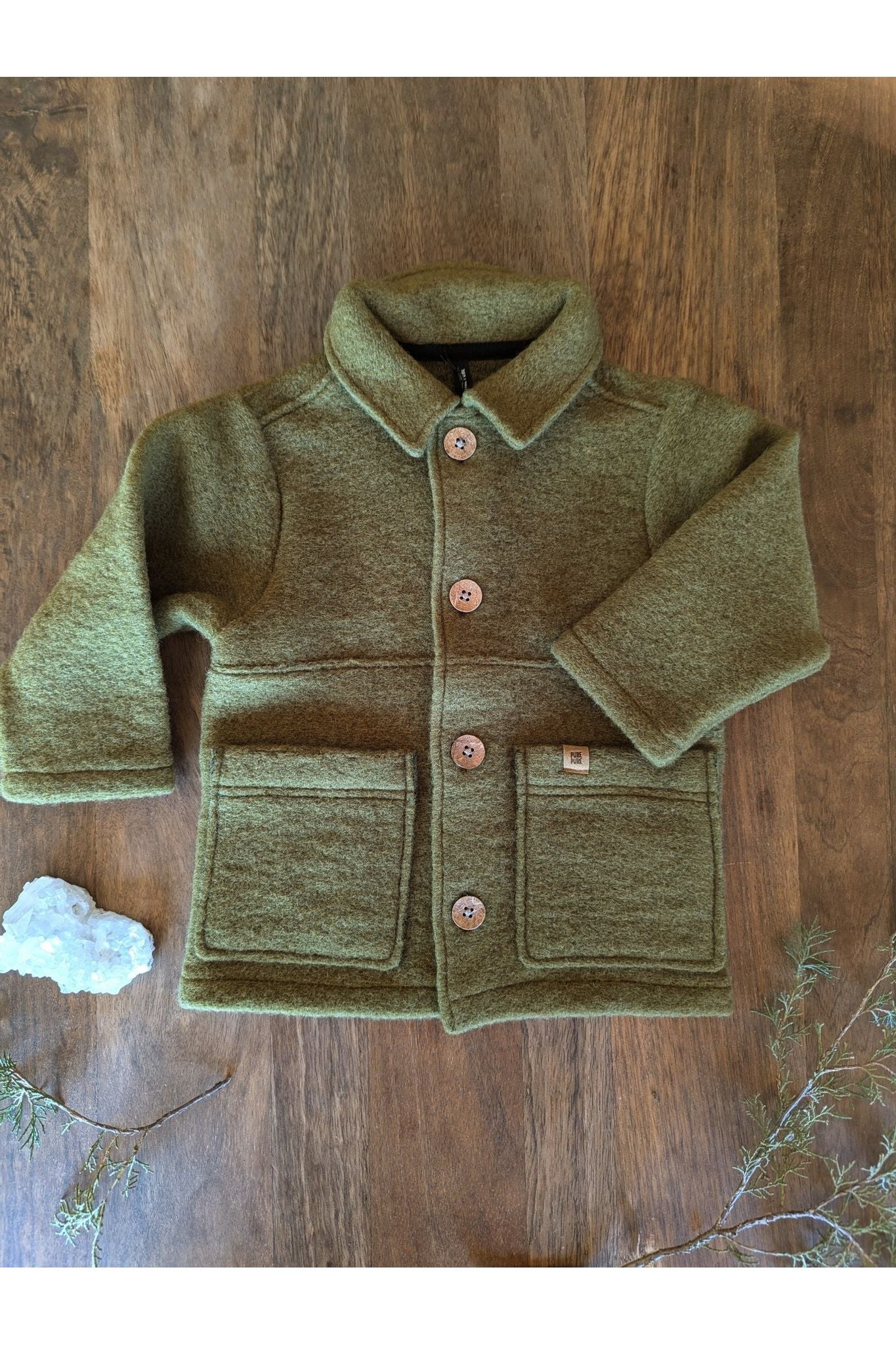 NEW! Pure Pure - Organic Boiled Wool Outdoor Shirt - Kids - Nature's Wild Child