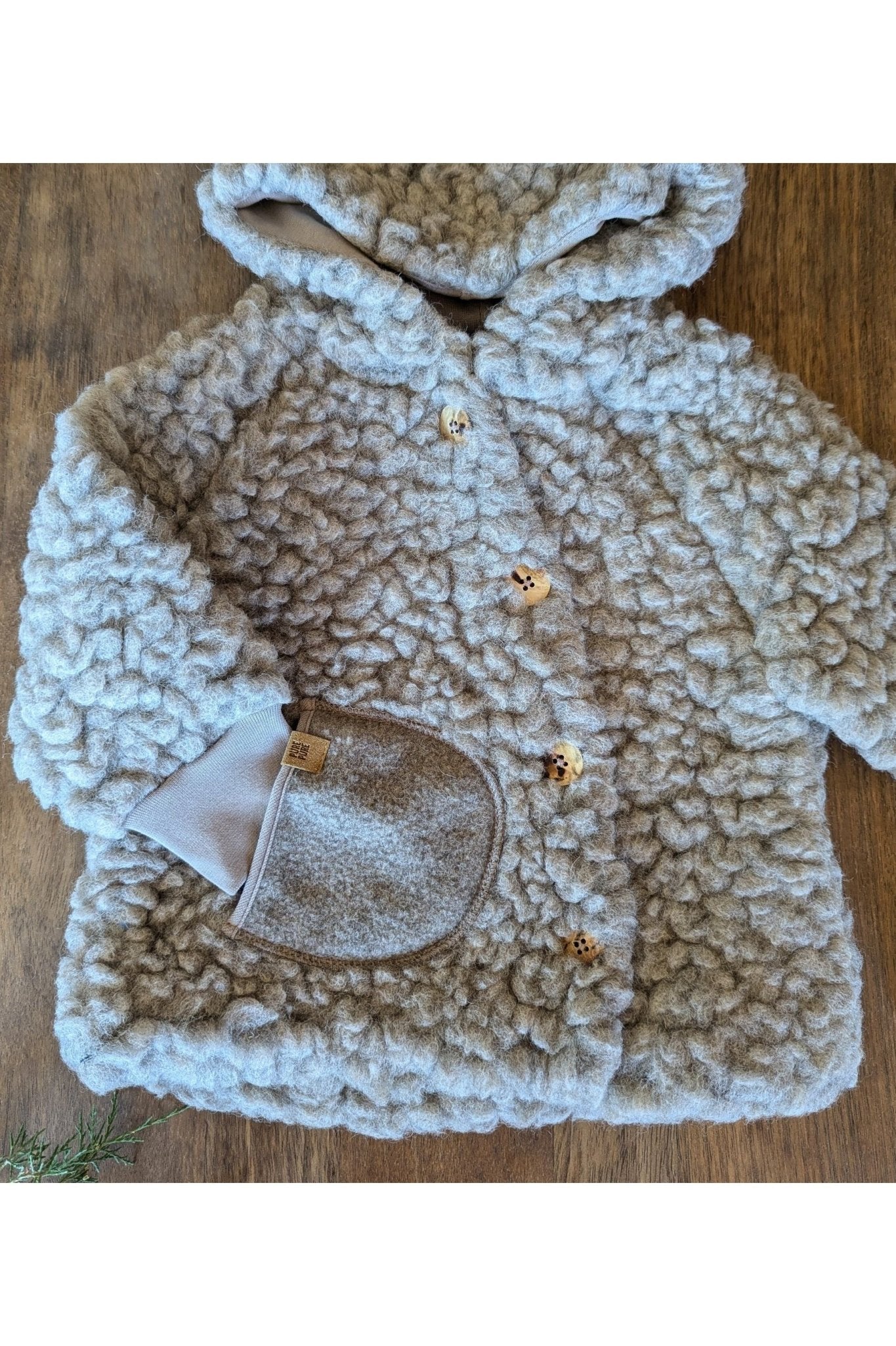 NEW! Pure Pure - Organic Wool and Tencel Plush Kids Coat - Nature's Wild Child