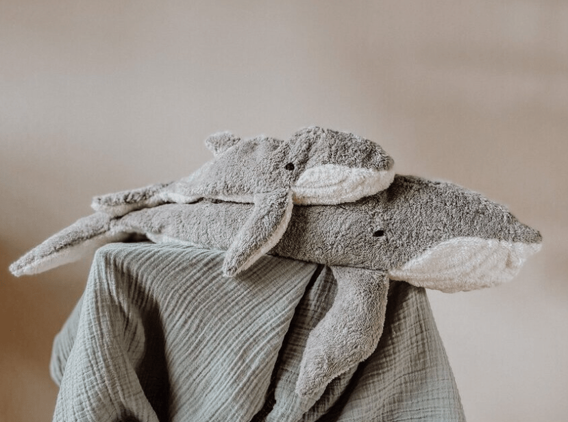 NEW! Senger - GOTS Organic Cotton Stuffed Animal - Large Whale - Nature's Wild Child