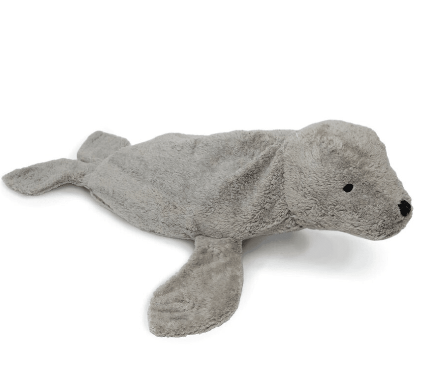 NEW! Senger - GOTS Organic Cotton & Wool Stuffed Animal - Large Grey Seal - Nature's Wild Child