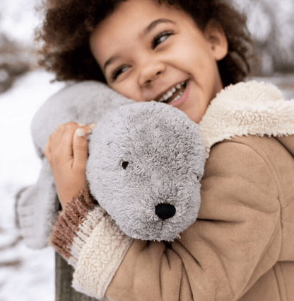 NEW! Senger - GOTS Organic Cotton & Wool Stuffed Animal - Large Grey Seal - Nature's Wild Child
