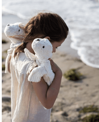 NEW! Senger - GOTS Organic Cotton & Wool Stuffed Animal - Small White Seal - Nature's Wild Child